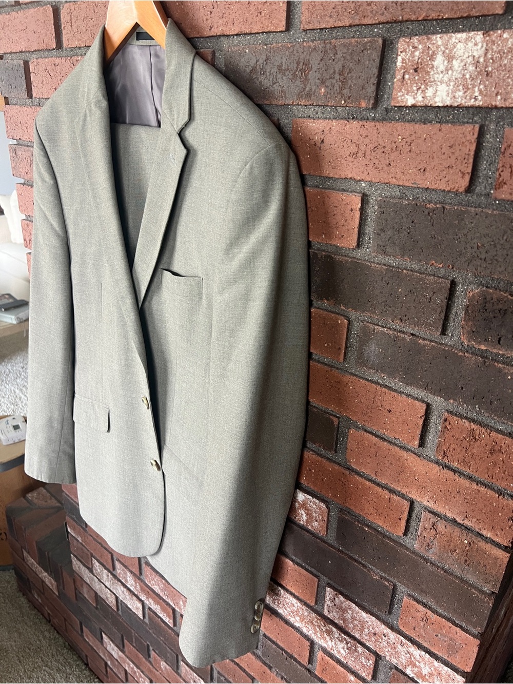 Kenneth Cole Light Beige Two-Button Suit - Picture 3 of 12